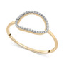 Diamond Elongated Circle Ring (1/20 ct. t.w.) in 10k Gold, Created for Macy's