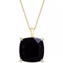 Onyx & Diamond Accent Necklace, 17" + 1" extender