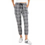 Juniors' Plaid Cargo Pull-On Jogger Pants