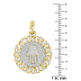 Diamond Hamsa Hand Chain Link Disc Pendant (1/2 ct. t.w.) in 10k Gold