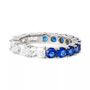 Colored & White Cubic Zirconia Stacking Band in Sterling Silver, Created for Macy's