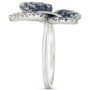 Denim Ombré (1-3/4 ct. t.w.) & White Sapphire (1/3 ct. t.w.) Butterfly Ring in 14k White Gold