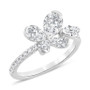 Lab Grown Diamond Pear, Marquise & Round Flower Ring (2 ct. t.w.) in 14k White Gold