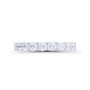 Cubic Zirconia and Blue Spinel Round and Baguette Eternity Ring