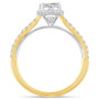 Diamond Oval Cluster Two Row Engagement Ring (1 ct. t.w.) in 14k Two-Tone Gold