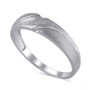Men's Certified Diamond Accent Ring in 14K White Gold