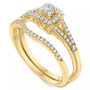 Diamond Halo Bridal Set (1/3 ct. t.w.) in 14k White, Yellow or Rose Gold