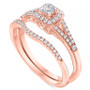 Diamond Halo Bridal Set (1/3 ct. t.w.) in 14k White, Yellow or Rose Gold