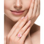 EFFY® Pink Opal (10-9/10 ct. t.w.) & Diamond (1/5 ct. t.w.) Heart Ring in 14k Rose Gold