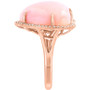 EFFY® Pink Opal (10-9/10 ct. t.w.) & Diamond (1/5 ct. t.w.) Heart Ring in 14k Rose Gold