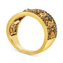 Chocolate Diamond (5/8 ct. t.w.) & Nude Diamond (1/4 ct. t.w.) Openwork Wide Ring in 14k Gold