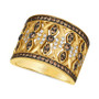 Chocolate Diamond (5/8 ct. t.w.) & Nude Diamond (1/4 ct. t.w.) Openwork Wide Ring in 14k Gold