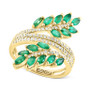 EFFY® Emerald (1-1/2 ct. t.w.) & Diamond (1/3 ct. t.w.) Vine Ring in 14k Gold