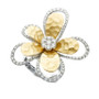 D'Oro by EFFY® Diamond Flower (1-1/4 ct. t.w.) in Two-Tone 14k Gold