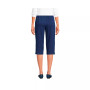 Women's Petite Sport Knit High Rise Elastic Waist Pull On Capri Pants