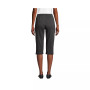 Women's Petite Sport Knit High Rise Elastic Waist Pull On Capri Pants