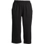 Women's Petite Sport Knit High Rise Elastic Waist Pull On Capri Pants