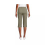 Women's Petite Sport Knit High Rise Elastic Waist Pull On Capri Pants