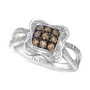 Chocolatier® Diamond Cluster Ring (1/2 ct. t.w.) in 14k White Gold