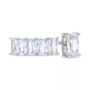 Cubic Zirconia Multi Stone Small and Large Cuff Ring