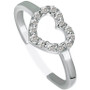 Cubic Zirconia Heart Toe Ring, Created for Macy's
