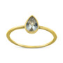 Cubic Zirconia Pear Bezel Ring in 18k Gold-Plated Sterling Silver, Created for Macy's