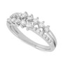Lab-Created Diamond Double Row Ring (1/2 ct. t.w.) in Sterling Silver