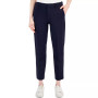 Women's Solid-Color Flat-Front Ankle Trousers