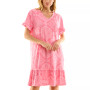 Women's Printed Short-Sleeve Ruffled Sleepshirt