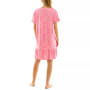 Women's Printed Short-Sleeve Ruffled Sleepshirt