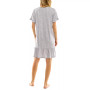Women's Printed Short-Sleeve Ruffled Sleepshirt