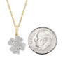 Diamond Clover 18" Pendant Necklace (1/10 ct. t.w.) in 10k Gold, Created for Macy's