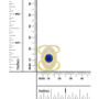 Cubic Zirconia Lab-Created Blue Spinel (1/3 ct. t.w.) Evil Eye Ring in 14k Gold-Plated Sterling Silver