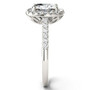 Moissanite Cushion Halo Ring (2-7/8 ct. tw. Diamond Equivalent) in 14k White Gold
