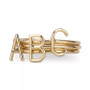 Amelia Initial Monogram Ring in 14k Gold