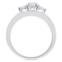 Diamond Oval- & Pear-Cut Three Stone Engagement Ring (1/2 ct. t.w.) in 14k White Gold