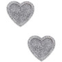 Diamond Glitter Heart Stud Earrings (1/4 ct. t.w.) in Sterling Silver