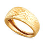 Polished Diamond Cut Dome Ring in 10K Yellow Gold