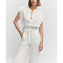 Women's Button Textured Jumpsuit