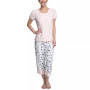 Women's Short Sleeve T-Shirt & Capri Pants Pajama Set