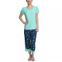 Women's Short Sleeve T-Shirt & Capri Pants Pajama Set