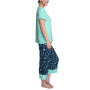 Women's Short Sleeve T-Shirt & Capri Pants Pajama Set