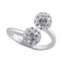 Crystal Cluster Bypass Statement Ring in Sterling Silver, Created for Macy's