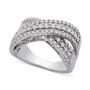 Diamond Crossover Statement Ring (1 ct. t.w.) in Sterling Silver