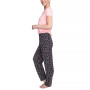 Women's Short Sleeve Henley Top & Pajama Pants Set