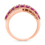 EFFY® Ruby (2-3/4 ct. t.w.) & Diamond (1/6 ct. t.w.) Crossover Cluster Ring in 14k Rose Gold
