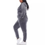 Plus Size Velour Tracksuit Loungewear 2pc Set