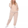 Plus Size Velour Tracksuit Loungewear 2pc Set