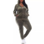 Plus Size Velour Tracksuit Loungewear 2pc Set