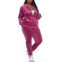 Plus Size Velour Tracksuit Loungewear 2pc Set